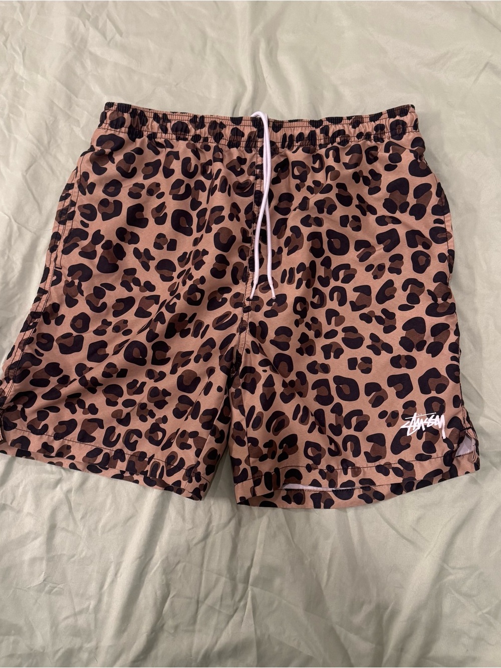 Stüssy Leopard Print Swim Trunks